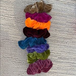 8 Velvet Scrunchies